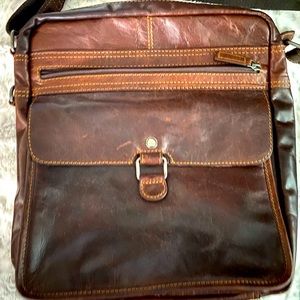 Jack Georges Leather Crossbody Bag- (UNISEX)